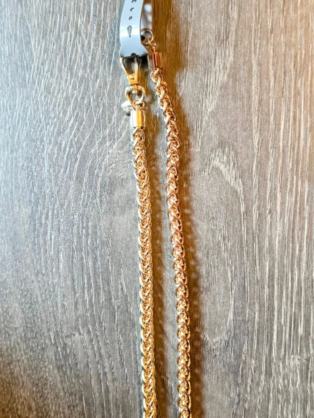 Nordstrom Gold Tone Wheat Chain Handbag